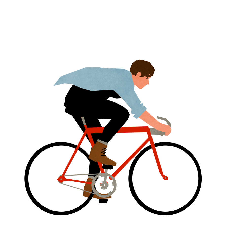 exercise bike cartoon